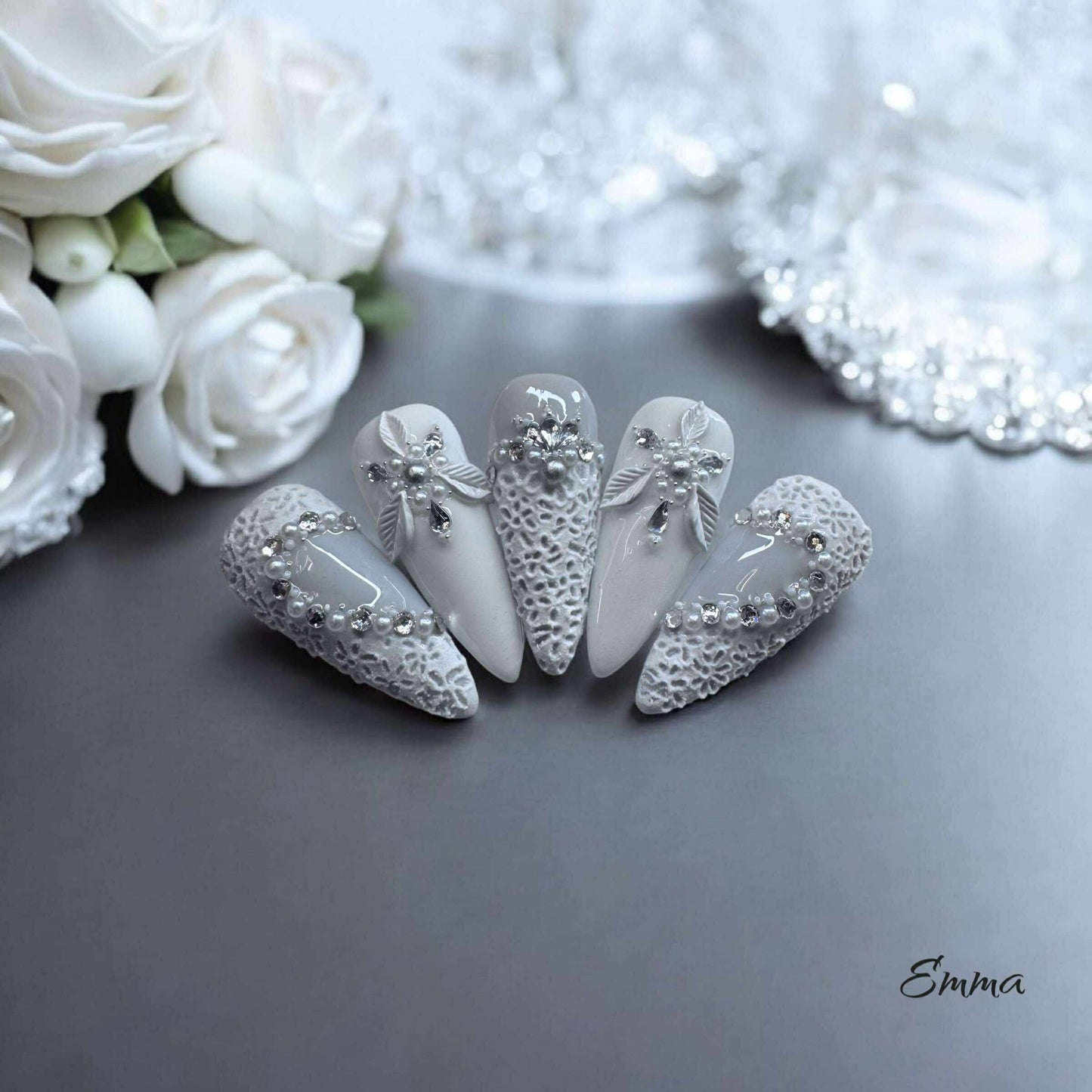 Ongles Press-On Bride-to-be #01